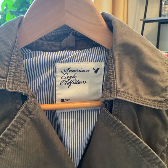 American Eagle Sz Small Army Green Cargo Jacket - Picture 4 of 4